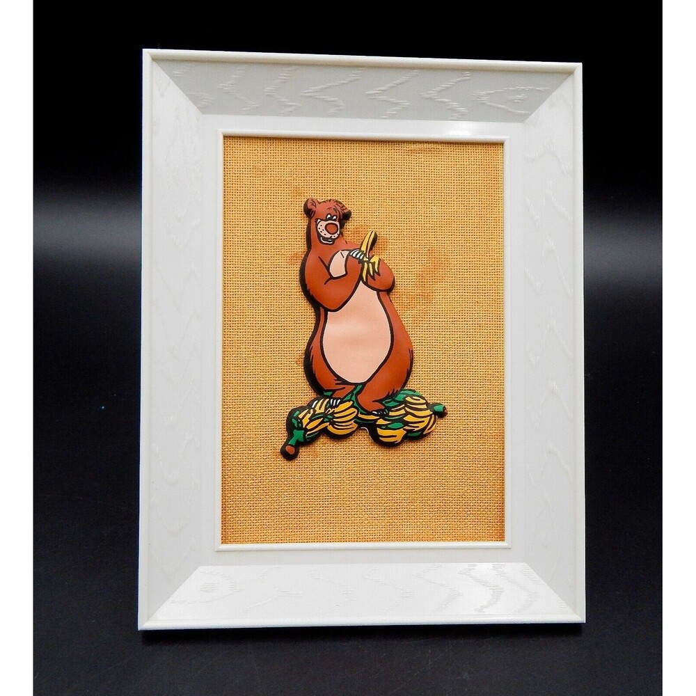 Walt Disney Puffy Baloo 2-D Jungle Book Wall Art Picture Frame 1960s Hanging